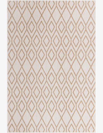Beige Easy-Clean Jill Zarin Turks and Caicos Indoor / Outdoor Rug