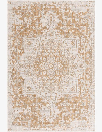 Beige Easy-Clean Jill Zarin Dubai Indoor / Outdoor Rug