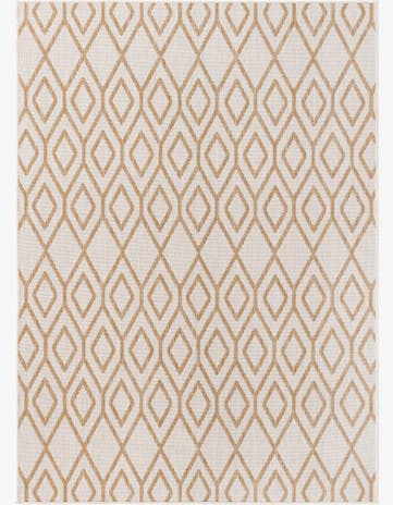 Beige Easy-Clean Jill Zarin Turks and Caicos Indoor / Outdoor Rug
