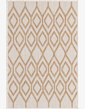 Beige Easy-Clean Jill Zarin Turks and Caicos Indoor / Outdoor Rug