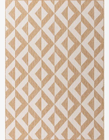 Beige Easy-Clean Jill Zarin Napa Indoor / Outdoor Rug
