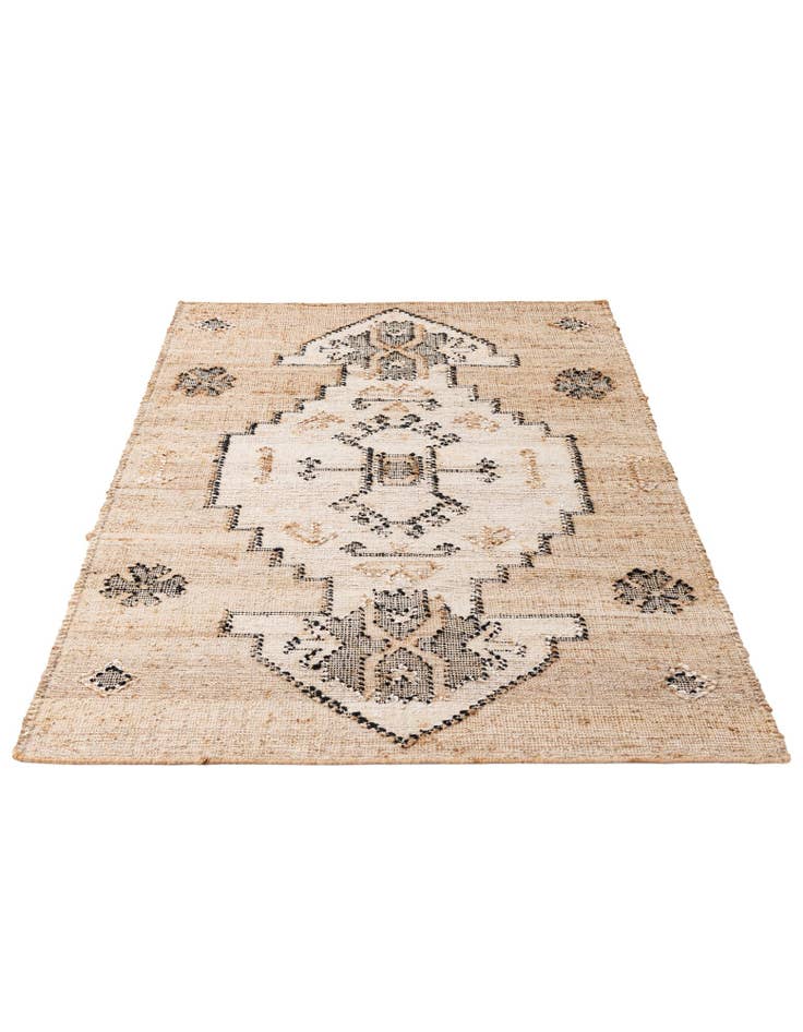 Detail image of 4' 1 x 6' 3 Hand Woven Kala Handwoven Jute Rug