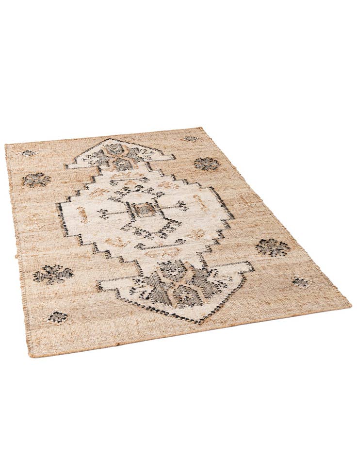 Detail image of 4' 1 x 6' 3 Hand Woven Kala Handwoven Jute Rug