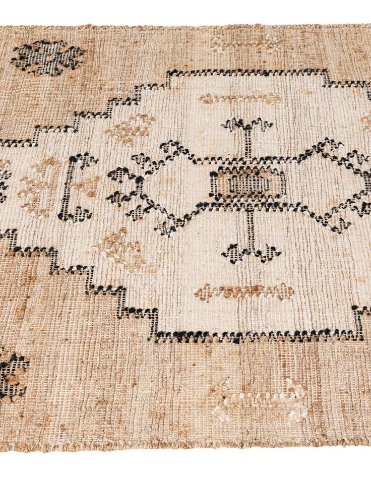 Detail image of 4' 1 x 6' 3 Hand Woven Kala Handwoven Jute Rug