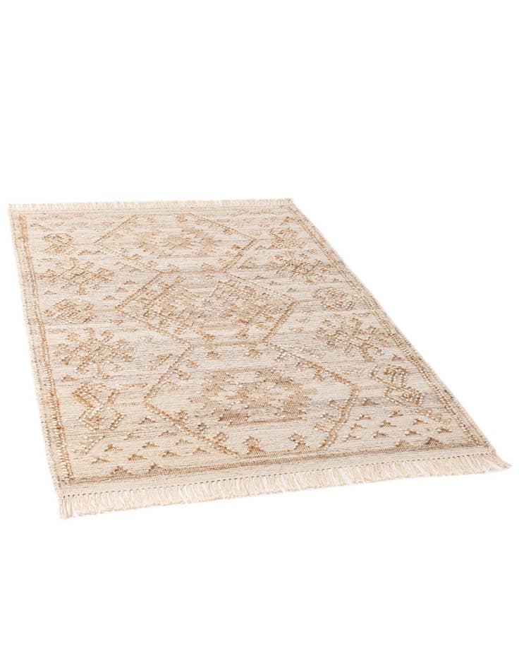 Detail image of 4' 2 x 5' 11  Hand Woven Kala Handwoven Jute Rug