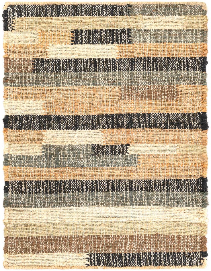 Detail image of 2' x 3' 1 Hand Woven Kala Handwoven Jute Rug