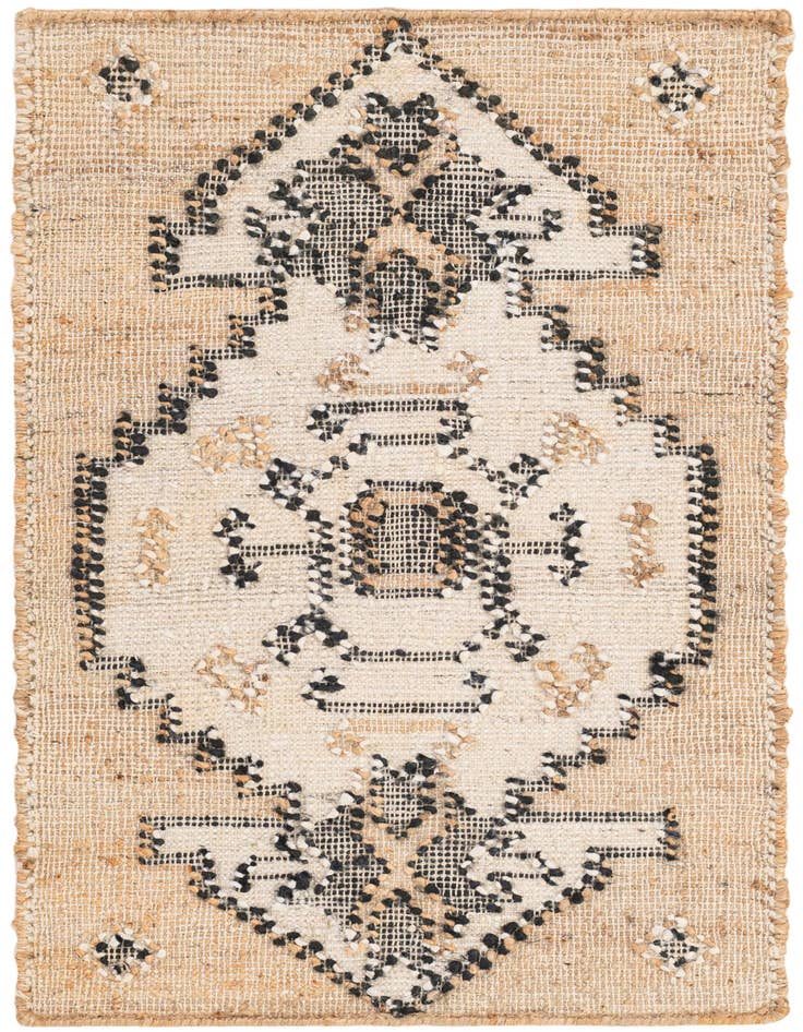 Detail image of 2' x 3' 1 Hand Woven Kala Handwoven Jute Rug