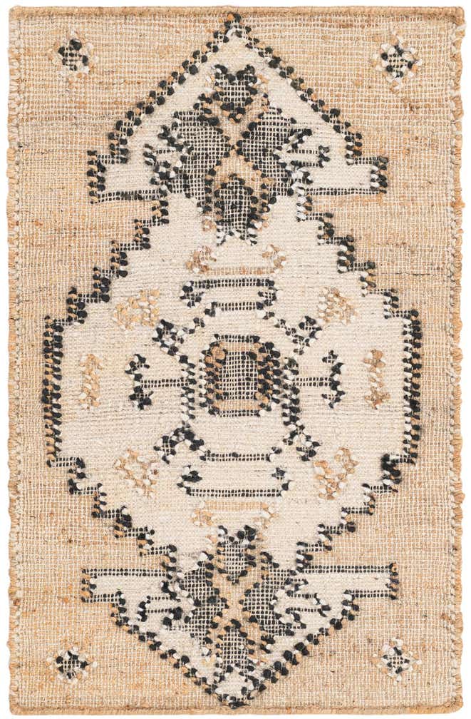 2' x 3' 1 Hand Woven Kala Handwoven Jute Rug