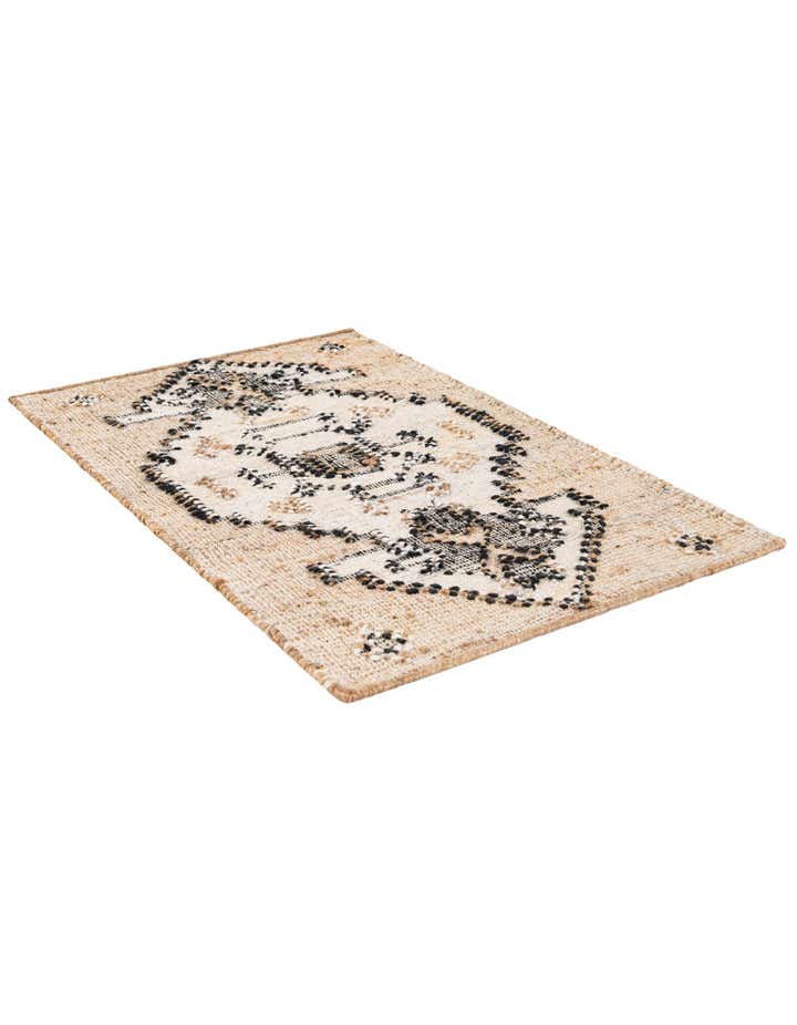 2' x 3' 1 Hand Woven Kala Handwoven Jute Rug