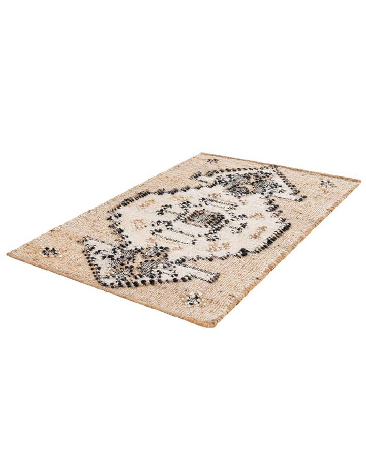 2' x 3' 1 Hand Woven Kala Handwoven Jute Rug