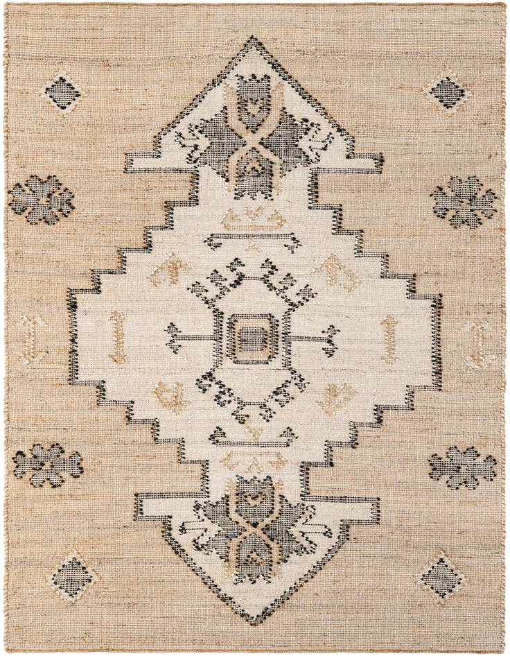 Detail image of 5' 1 x 8' Hand Woven Kala Handwoven Jute Rug