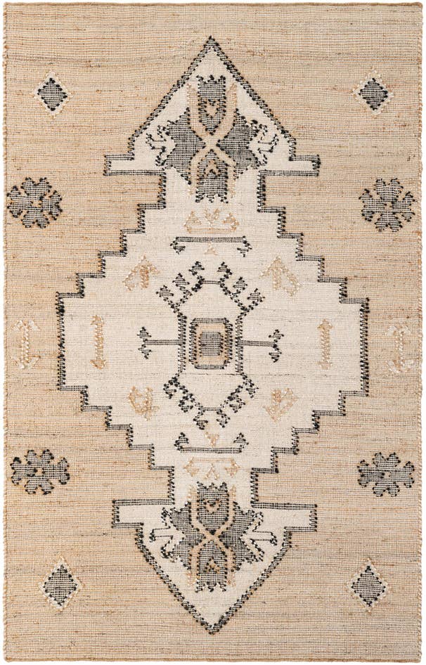 Detail image of 5' 1 x 8' Hand Woven Kala Handwoven Jute Rug