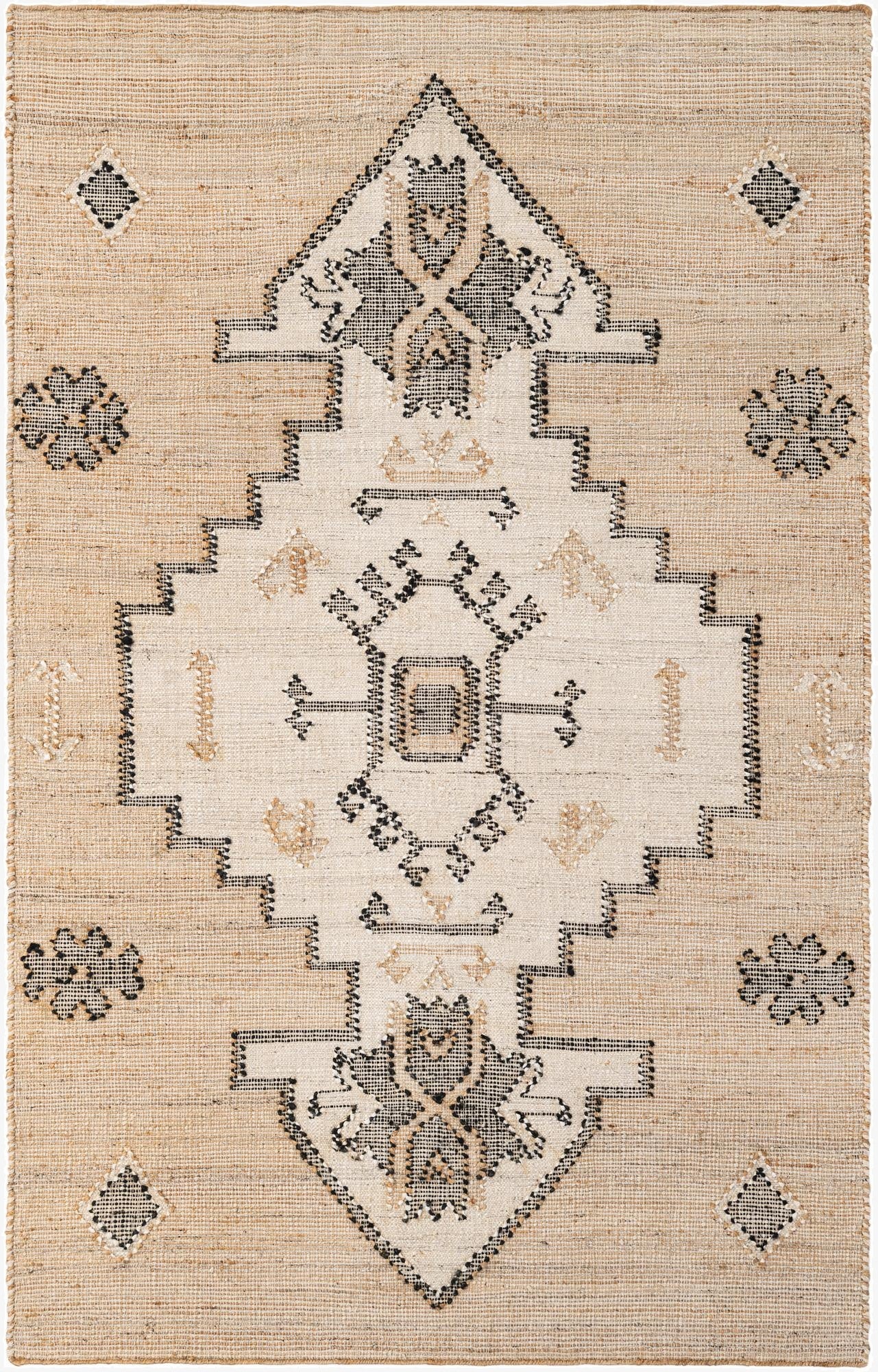 5' 1 x 8'  Hand Woven Kala Handwoven Jute Rug