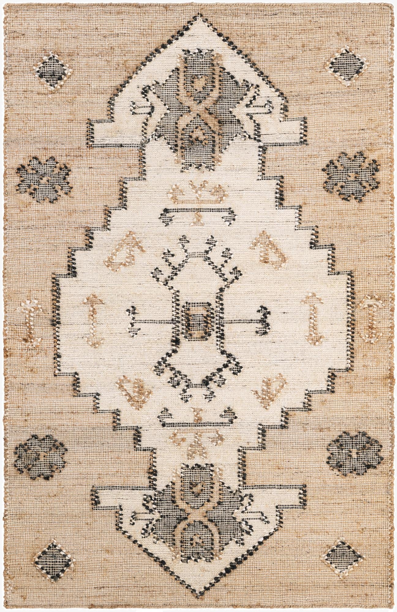 Primary image  4' 1 x 6' 1  Hand Woven Kala Handwoven Jute Rug