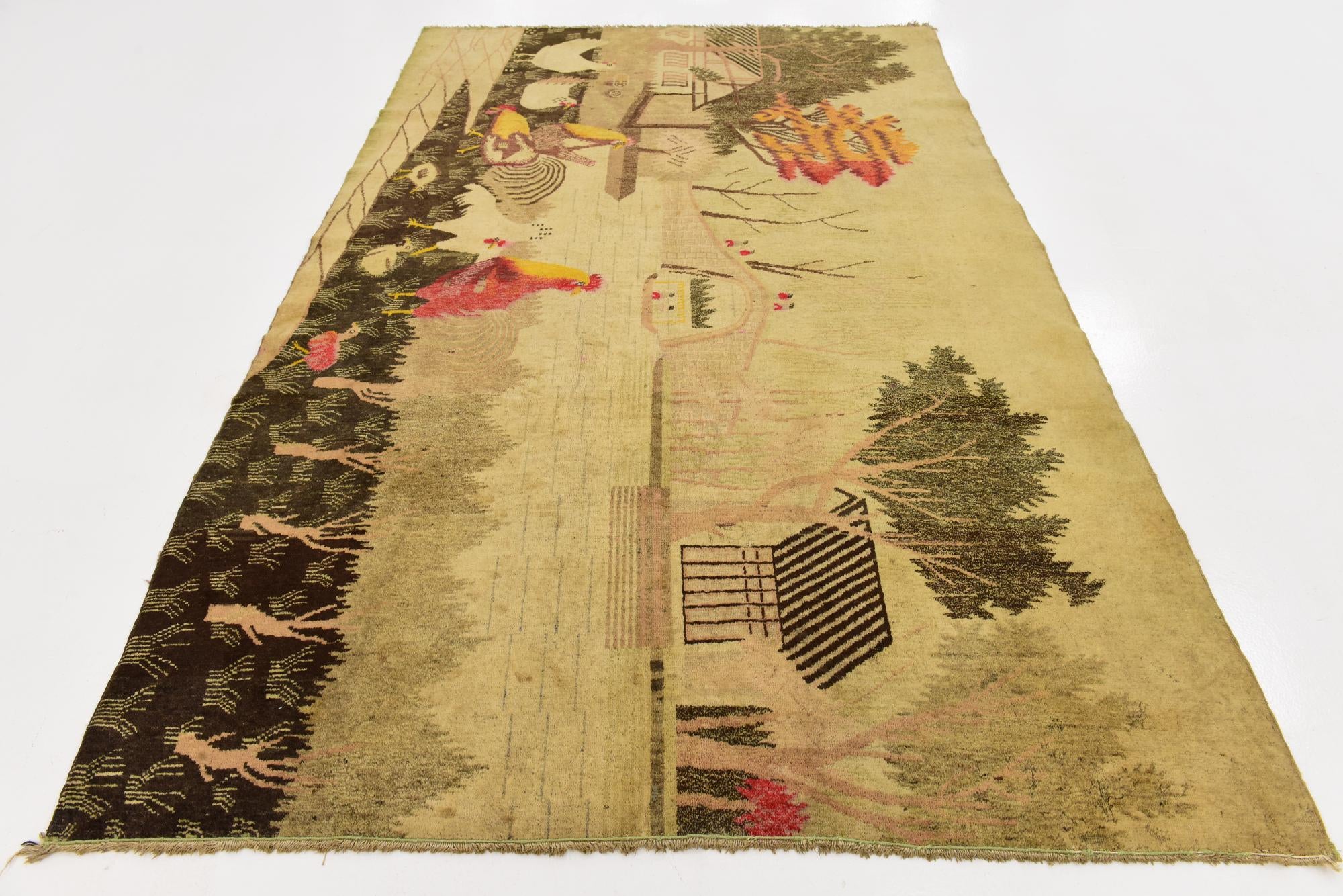 175cm x 270cm anudado a mano Karabakh Alfombra Lana