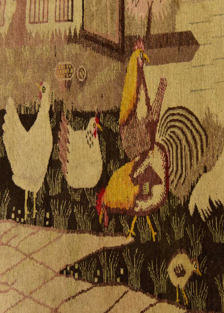 5' 9 x 8' 10 Hand Knotted Karabakh Wool Rug