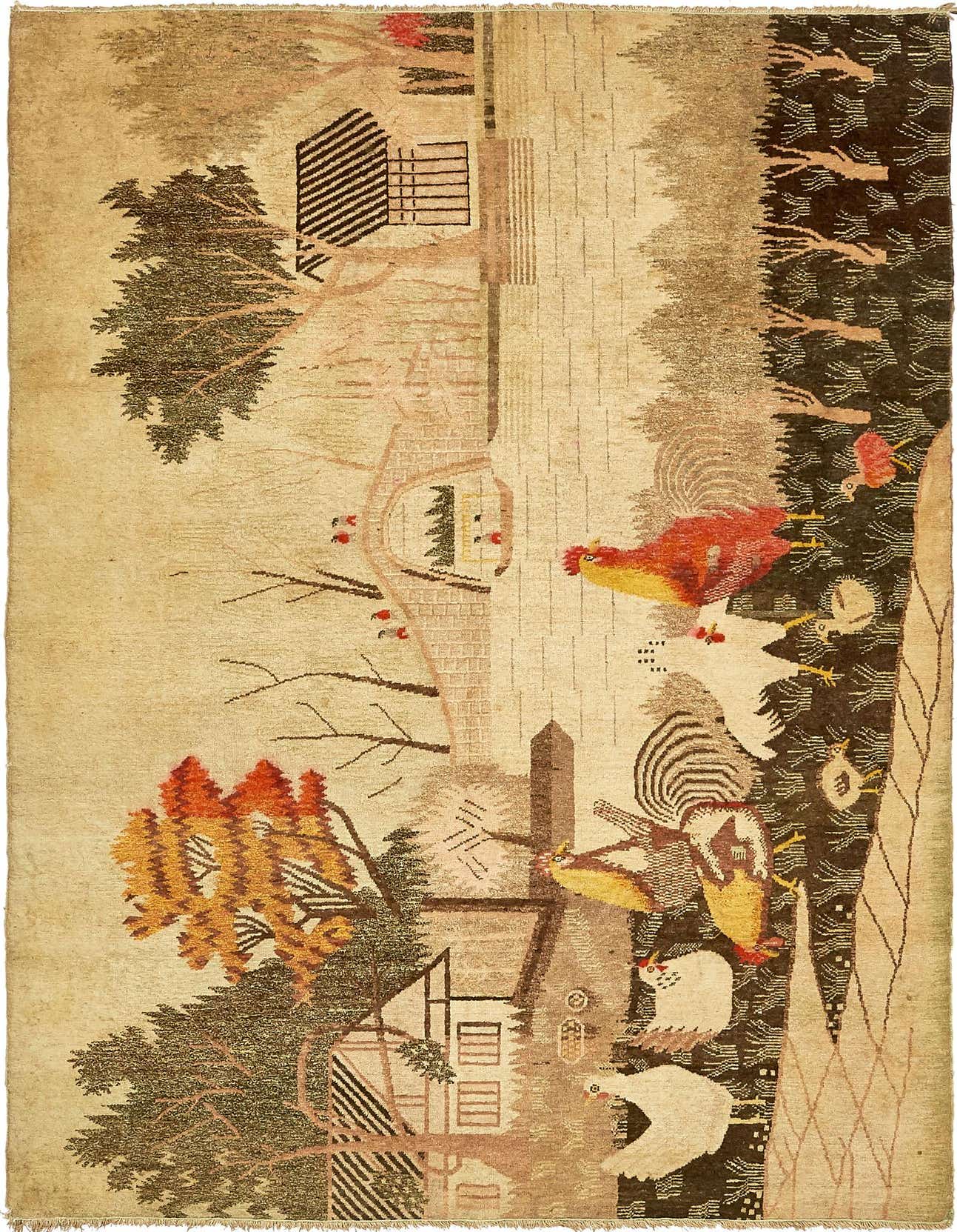 5' 9 x 8' 10 Hand Knotted Karabakh Wool Rug