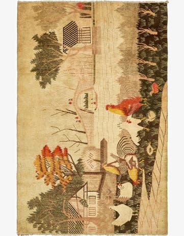 5' 9 x 8' 10 Hand Knotted Karabakh Wool Rug