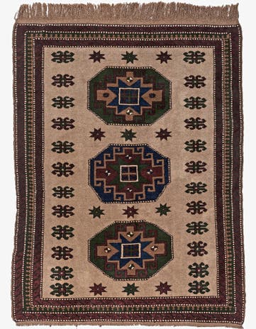 5' x 6' 7 Hand Knotted Kars Wool Rug