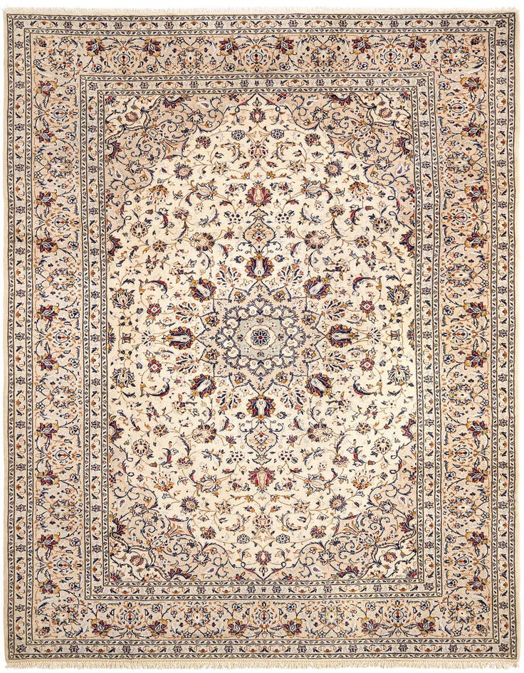 Detail image of 8' 1 x 11' 8 Kashan Wool Rug