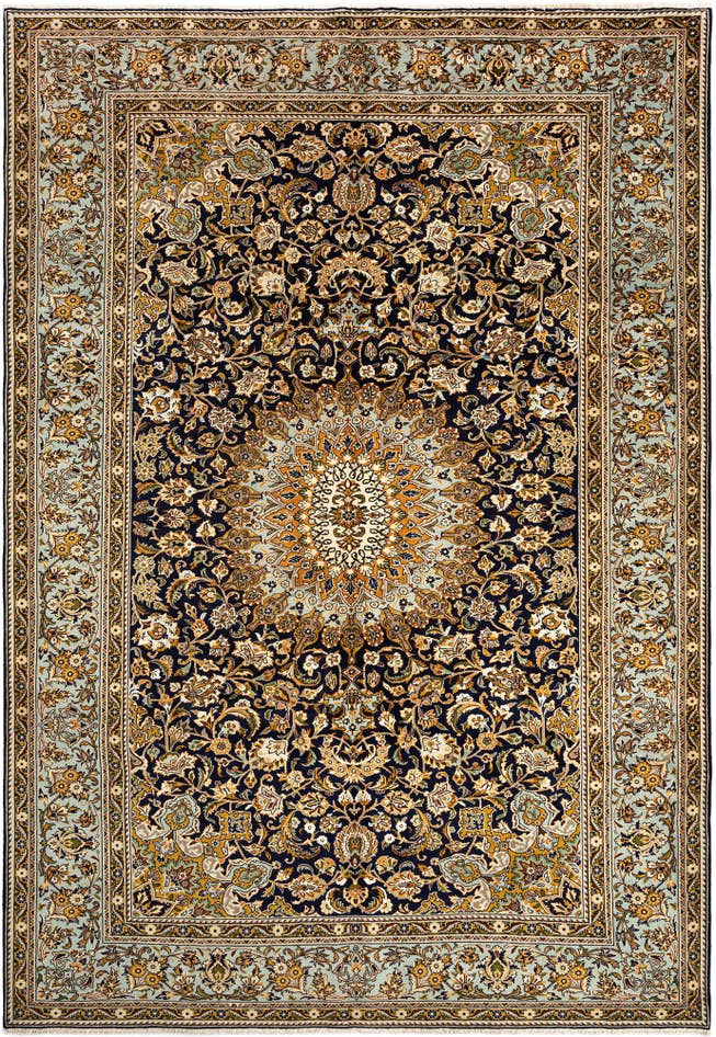 Detail image of 7' 1 x 10' 2 Kashan Wool Rug