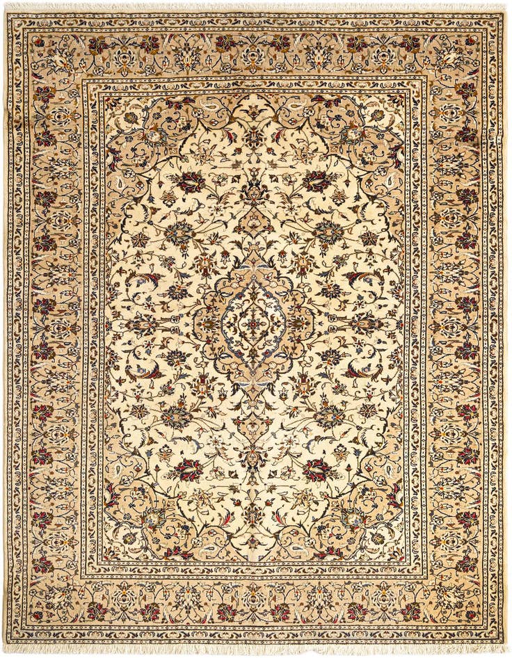Detail image of 6' 6 x 9' 7 Kashan Wool Rug