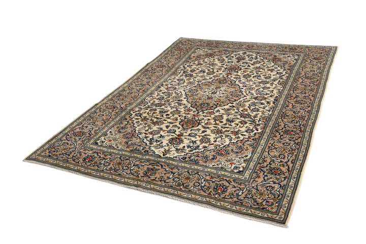 6' 8 x 10' Kashan Wool Rug