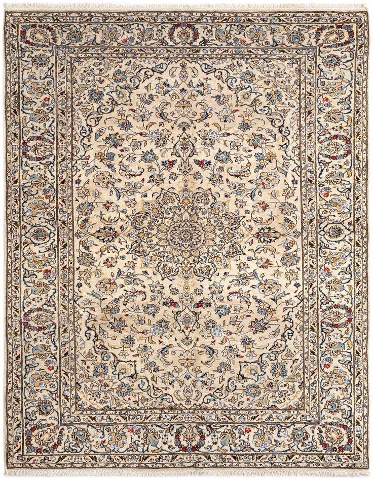 Detail image of 6' 7 x 10' Kashan Wool Rug