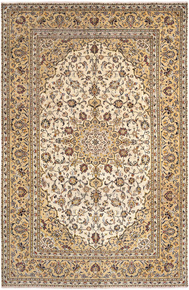 Detail image of 6' 4 x 9' 11 Kashan Wool Rug