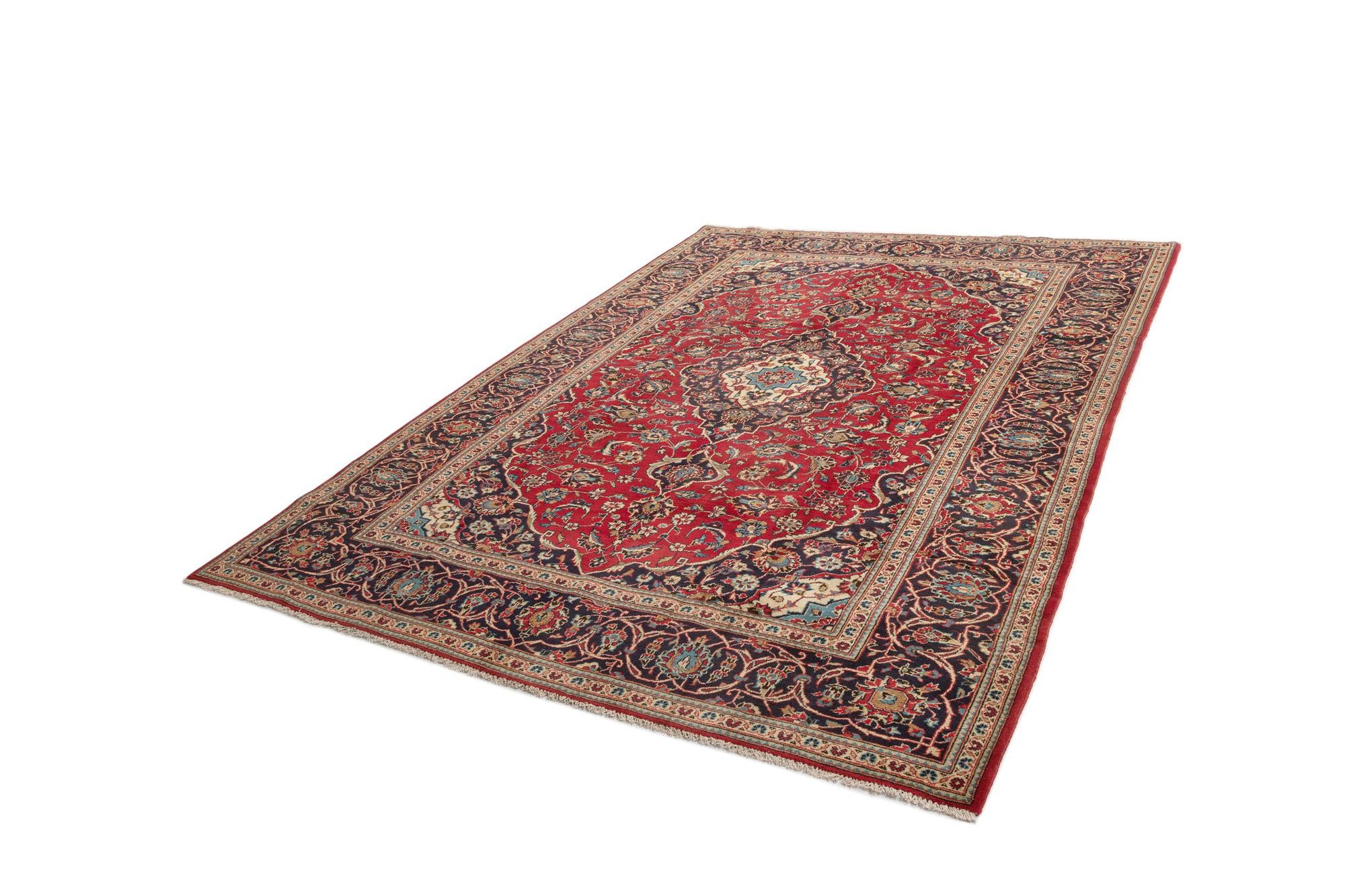8' x 11' Kashan Wool Rug