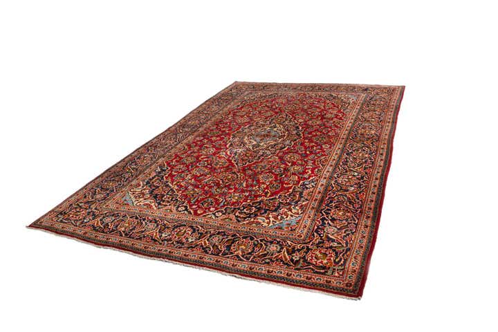 7' 11 x 11' 11 Kashan Wool Rug