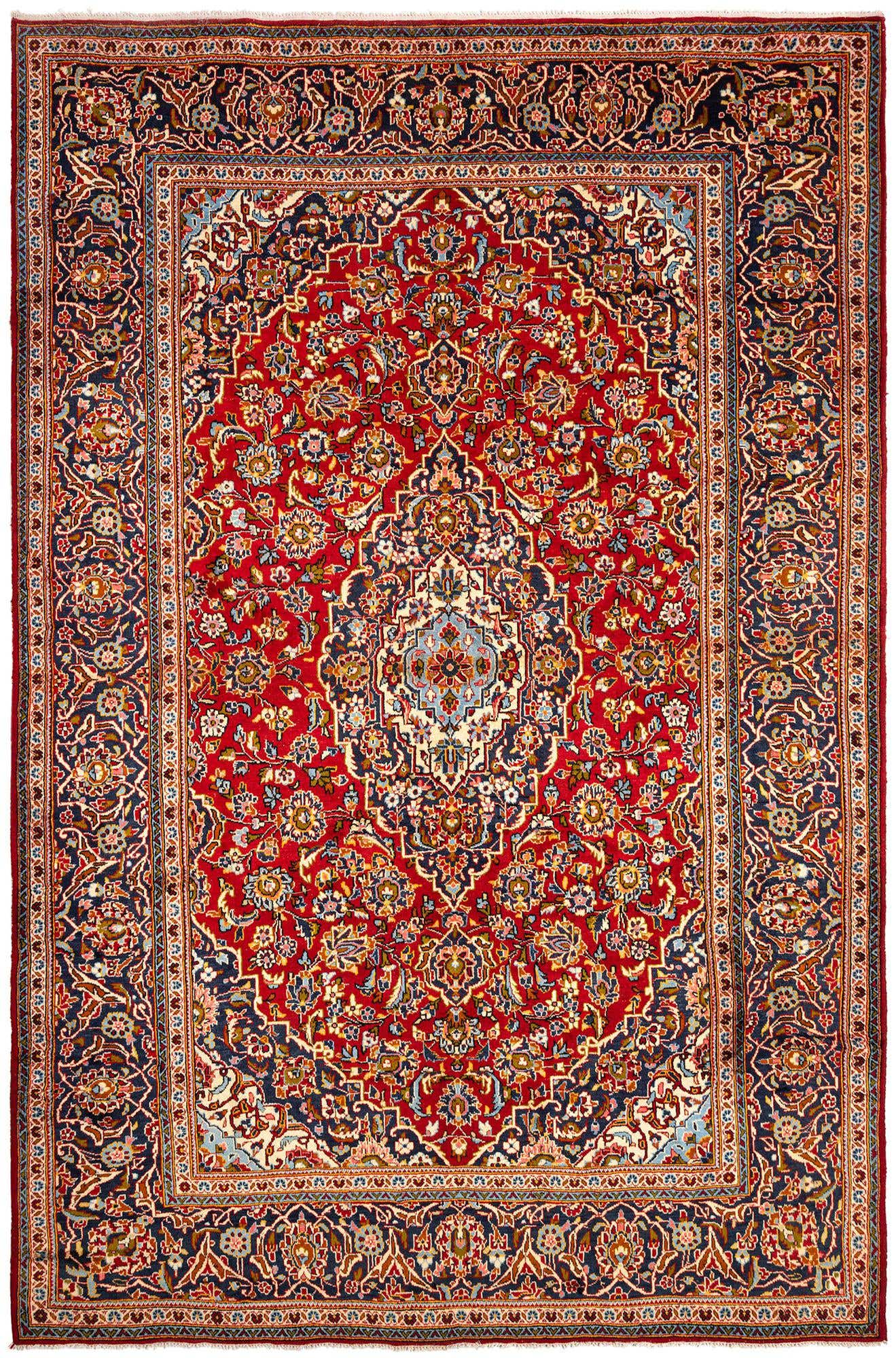 7' 11 x 11' 11 Kashan Wool Rug