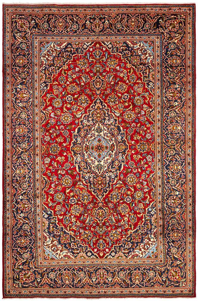 7' 11 x 11' 11 Kashan Wool Rug