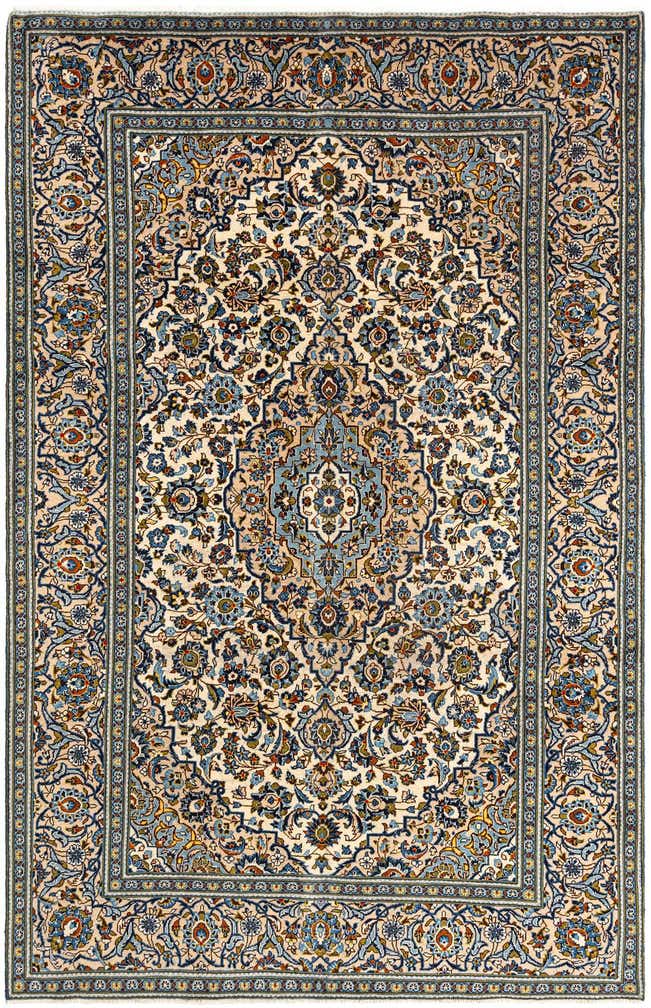6' 7 x 10' 2 Kashan Wool Rug