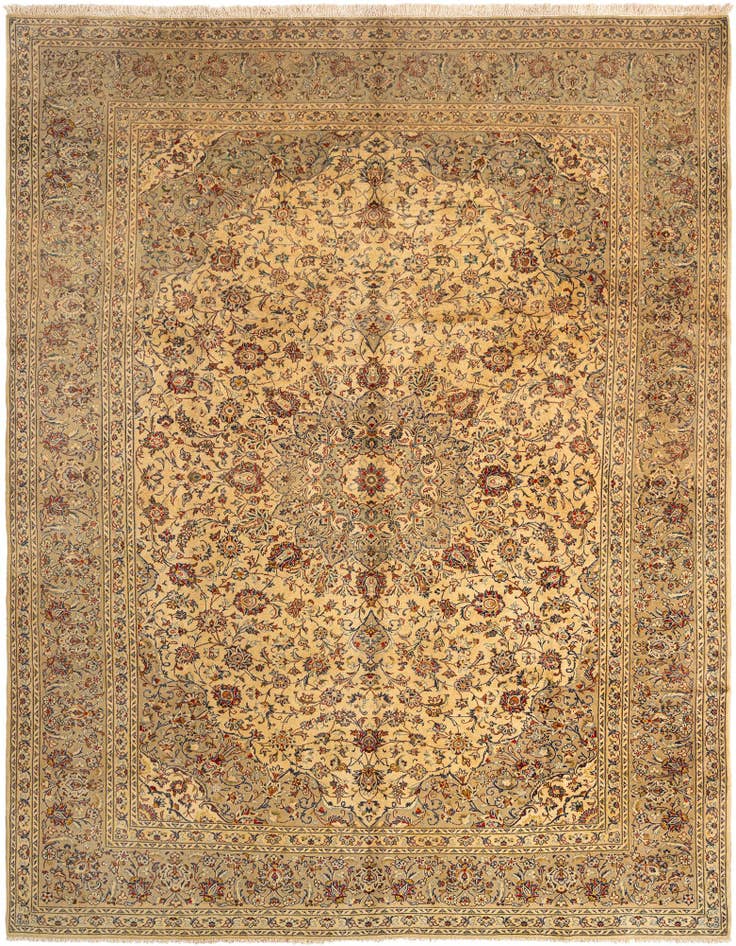 Detail image of 9' 5 x 12' 6 Kashan Wool Rug