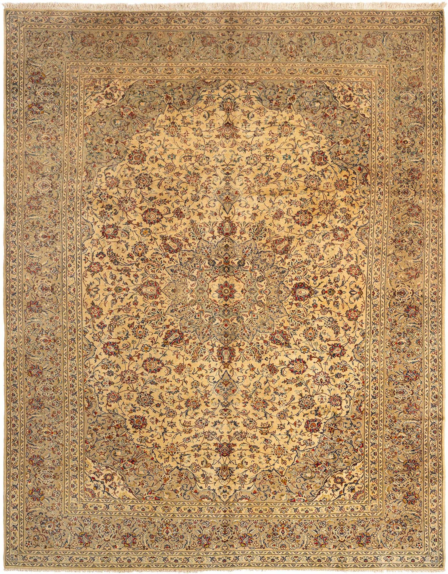 9' 5 x 12' 6 Kashan Wool Rug