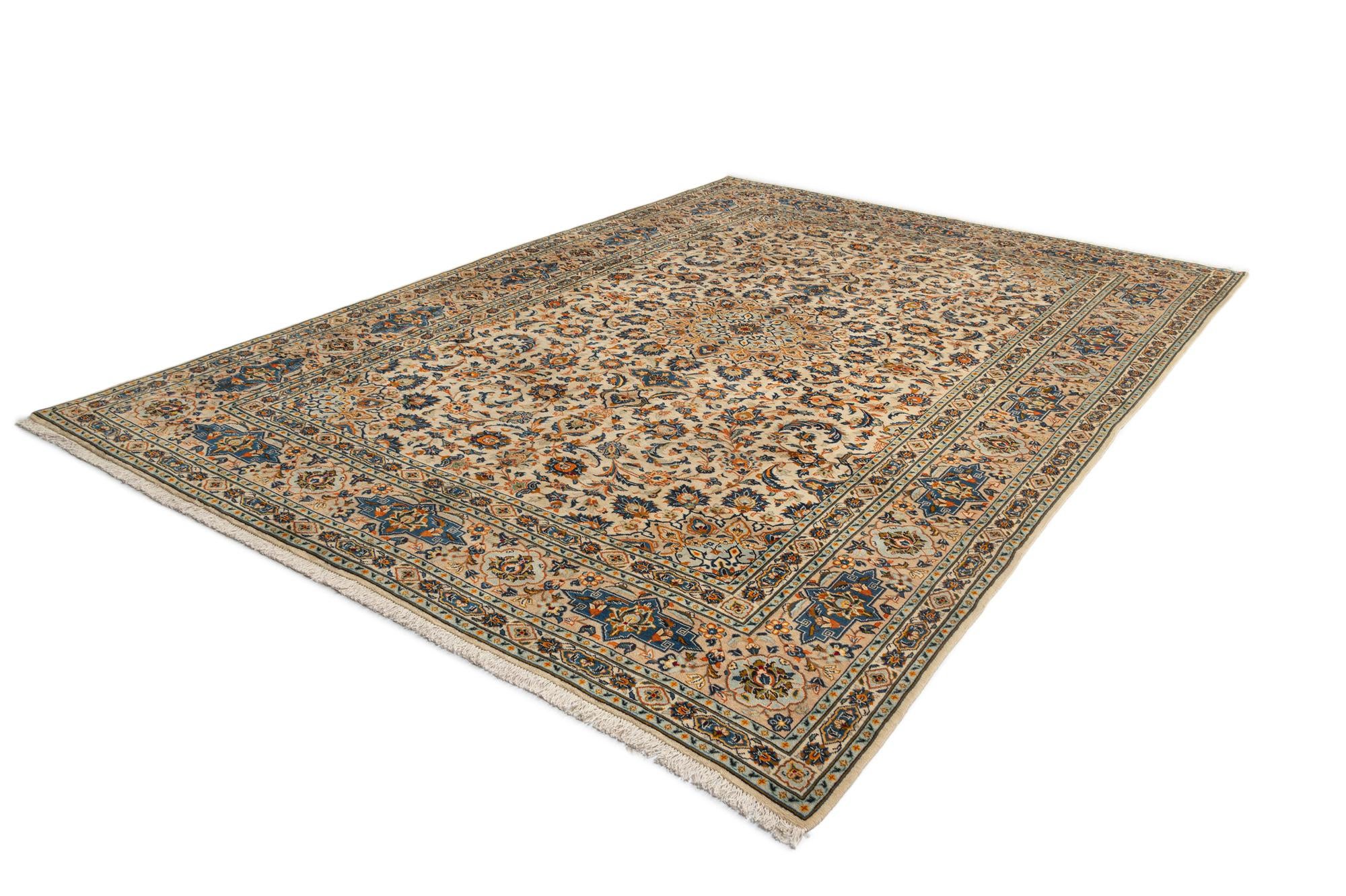 9' 5 x 13' 7 Kashan Wool Rug