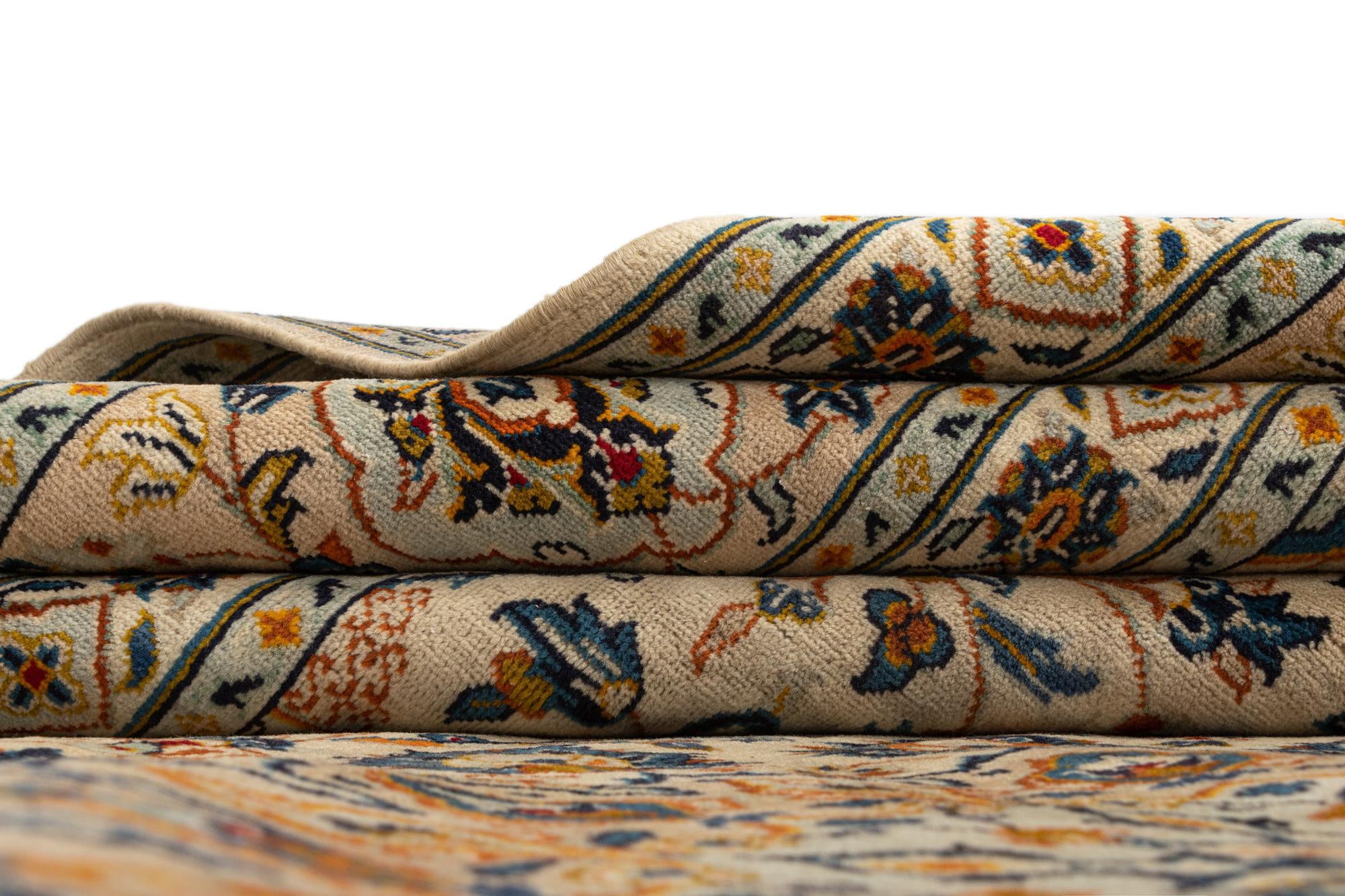9' 5 x 13' 7 Kashan Wool Rug