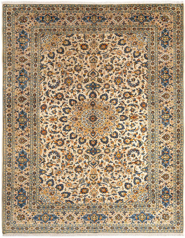Detail image of 9' 5 x 13' 7 Kashan Wool Rug