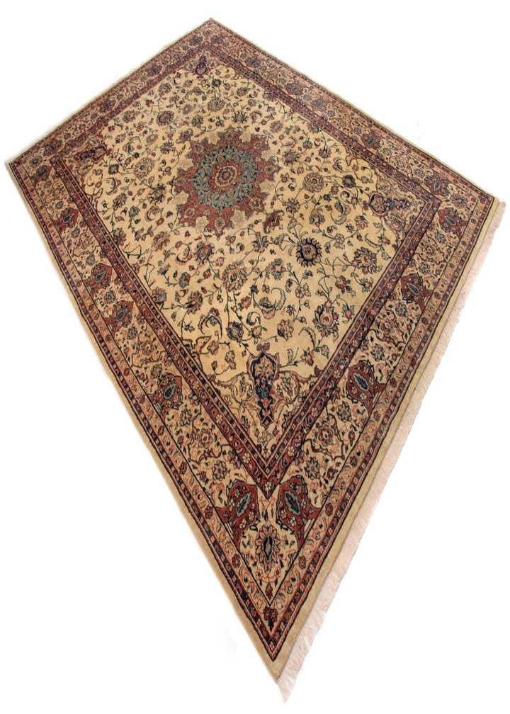 8' 11 x 12' 5 Hand Knotted Kashan Persian Wool Rug