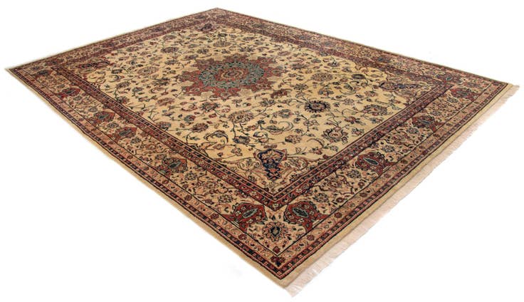 Detail image of 8' 11 x 12' 5 Hand Knotted Kashan Persian Wool Rug