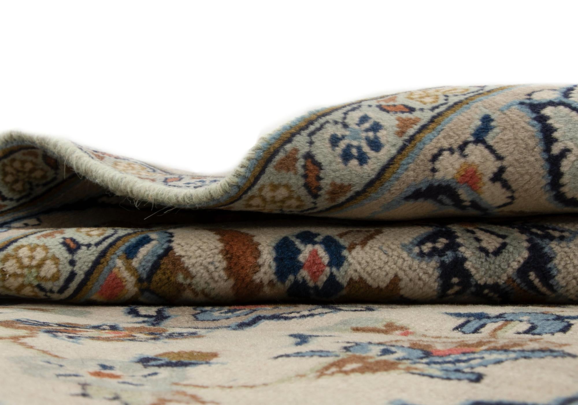 3' 3 x 4' 11 Hand Knotted Kashan Persian Wool Rug