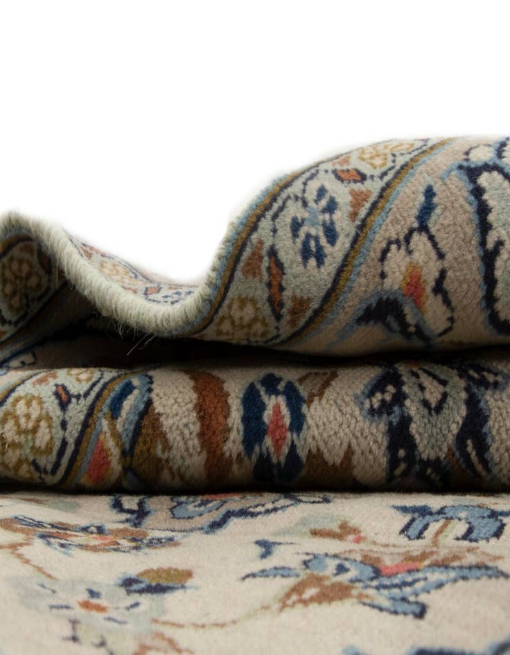 Detail image of 3' 3 x 4' 11 Hand Knotted Kashan Persian Wool Rug
