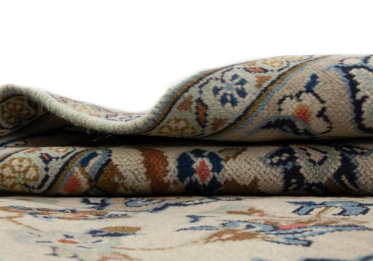 Detail image of 3' 3 x 4' 11 Hand Knotted Kashan Persian Wool Rug