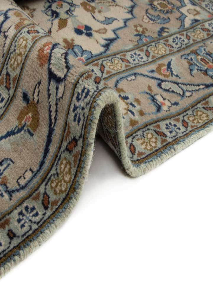 3' 3 x 4' 11 Hand Knotted Kashan Persian Wool Rug