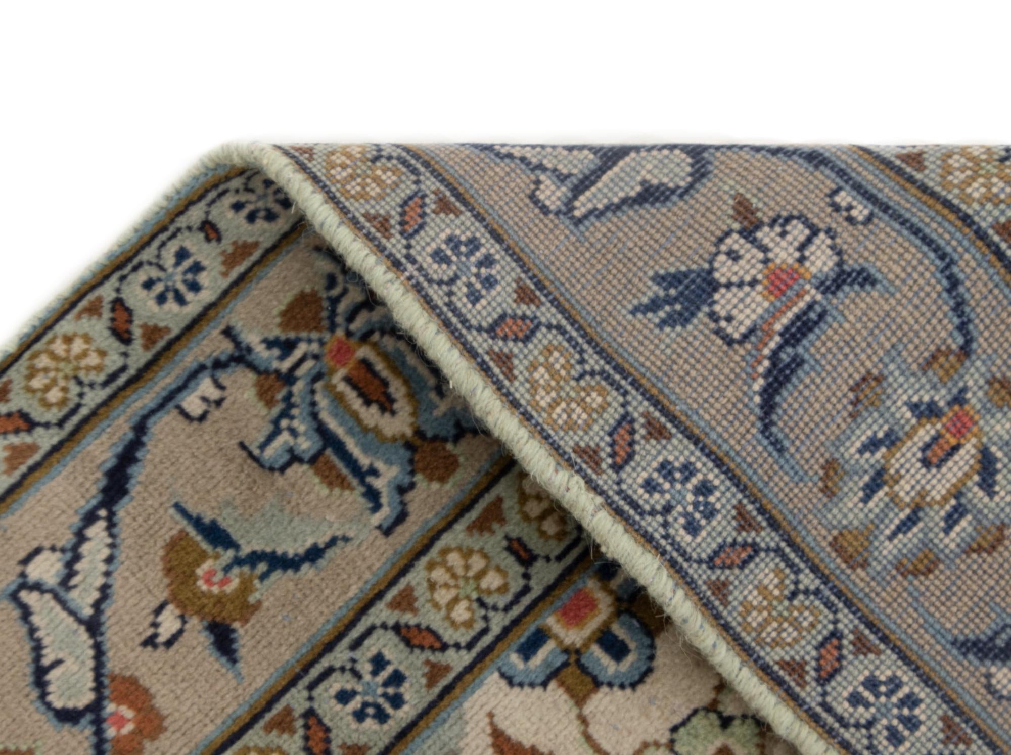 3' 3 x 4' 11 Hand Knotted Kashan Persian Wool Rug