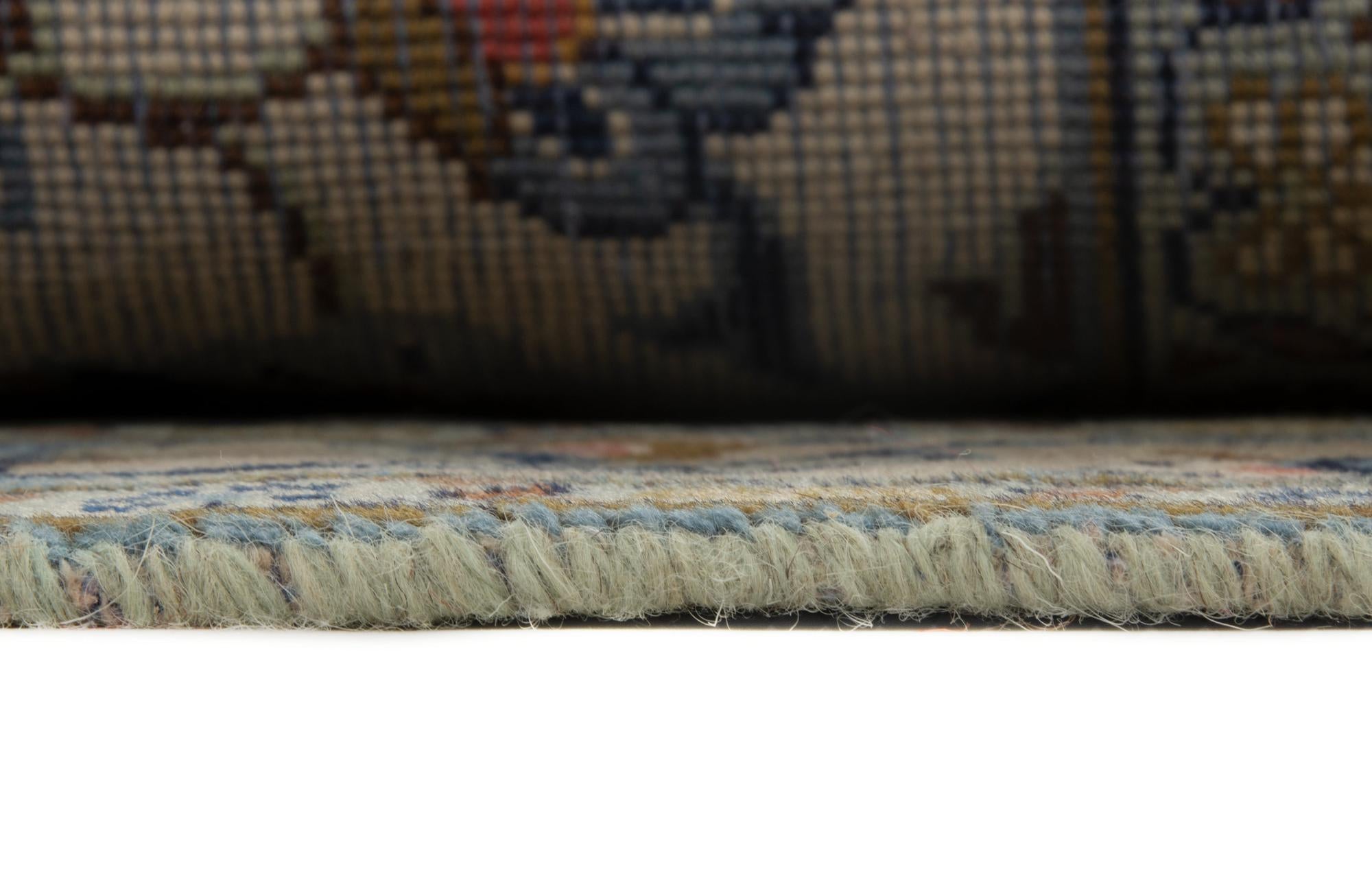 3' 3 x 4' 11 Hand Knotted Kashan Persian Wool Rug