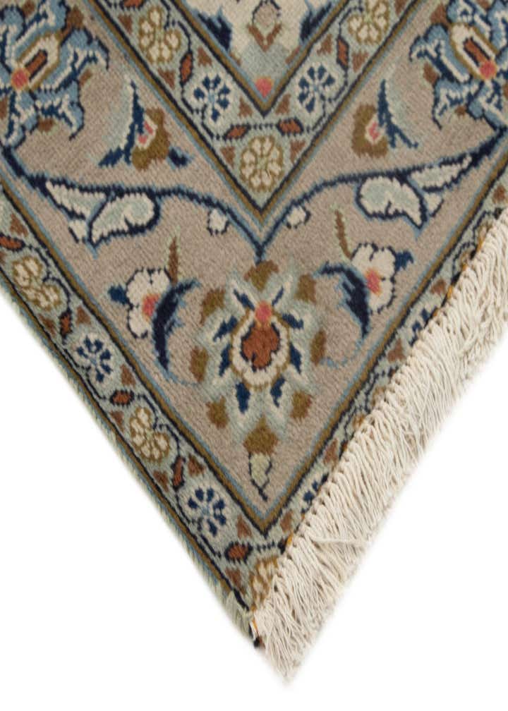 3' 3 x 4' 11 Hand Knotted Kashan Persian Wool Rug
