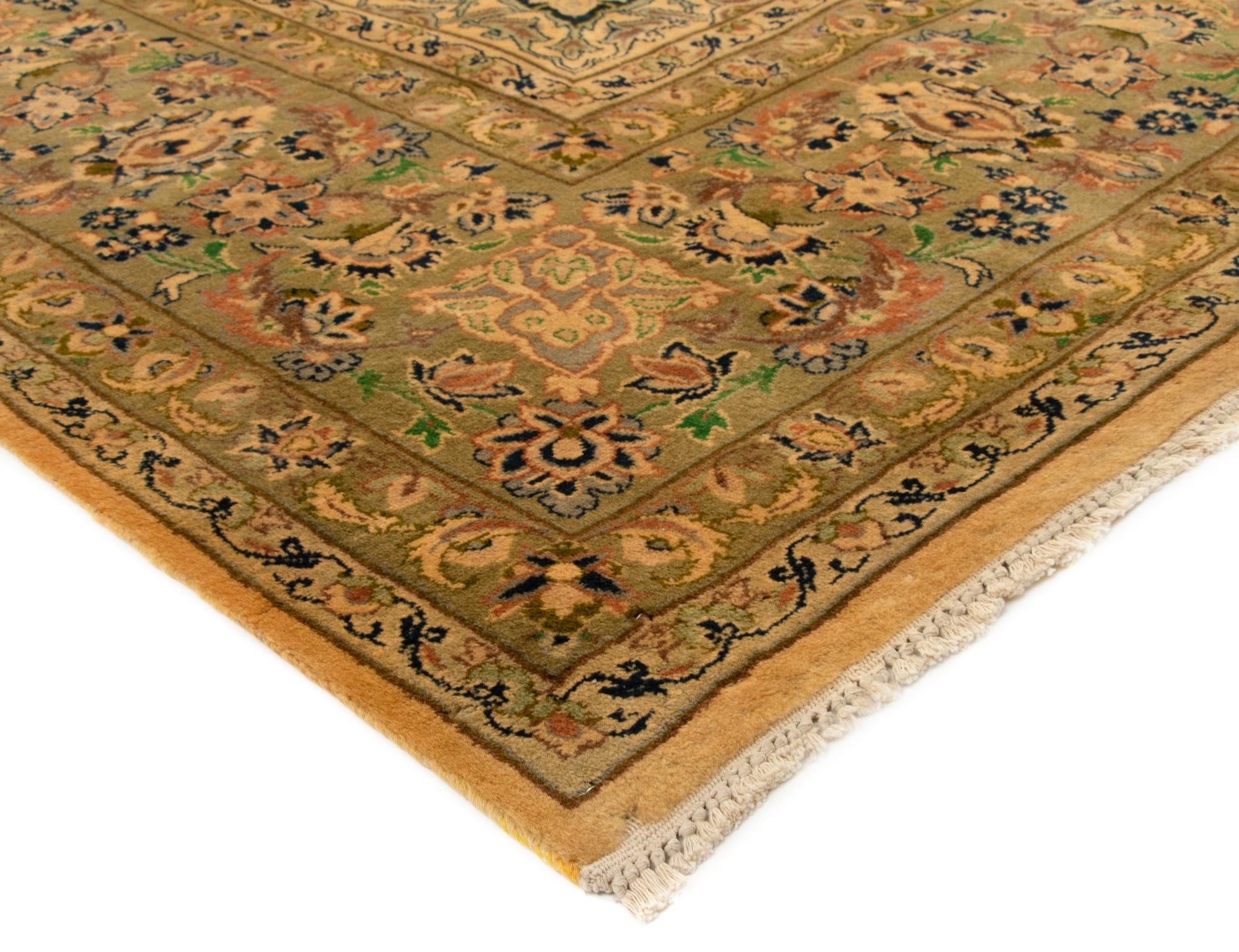 8' x 12' 4 Hand Knotted Kashan Persian Rug