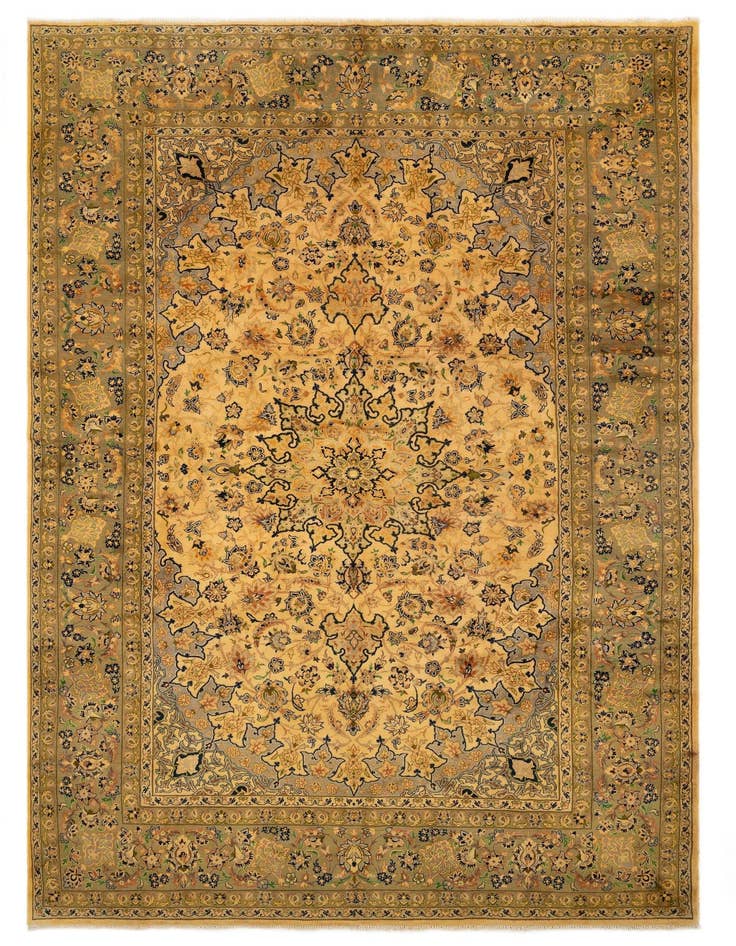 Detail image of 8' x 12' 4 Hand Knotted Kashan Persian Rug